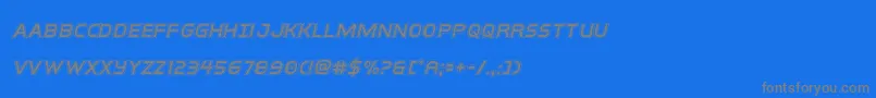 interbureauacadital Font – Gray Fonts on Blue Background