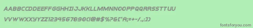 interbureauacadital Font – Gray Fonts on Green Background