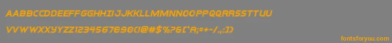 interbureauacadital Font – Orange Fonts on Gray Background