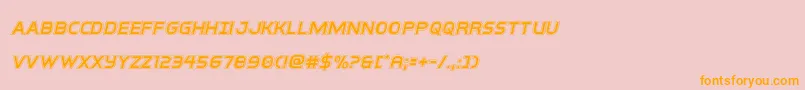 interbureauacadital Font – Orange Fonts on Pink Background