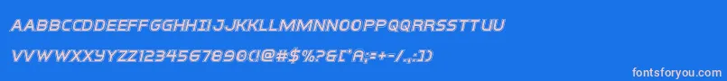 interbureauacadital Font – Pink Fonts on Blue Background