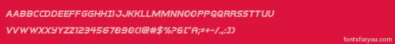 interbureauacadital-Schriftart – Rosa Schriften auf rotem Hintergrund