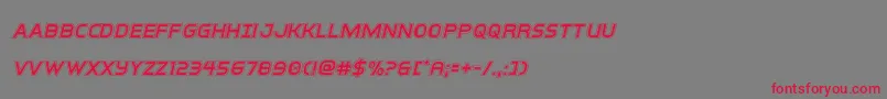 interbureauacadital Font – Red Fonts on Gray Background