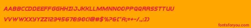 interbureauacadital Font – Red Fonts on Orange Background