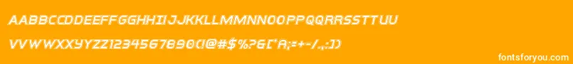 interbureauacadital Font – White Fonts on Orange Background