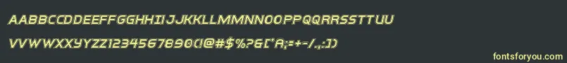 interbureauacadital Font – Yellow Fonts on Black Background