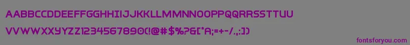 Шрифт interbureaubold – фиолетовые шрифты на сером фоне
