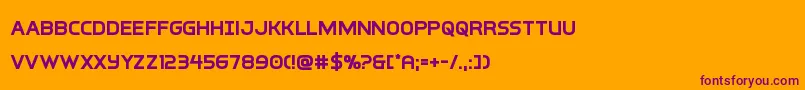 フォントinterbureaubold – オレンジの背景に紫のフォント