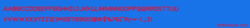 interbureaubold Font – Red Fonts on Blue Background