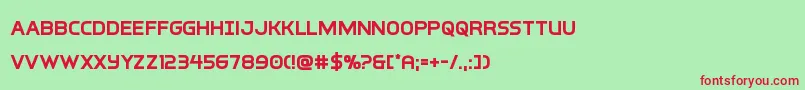 Шрифт interbureaubold – красные шрифты на зелёном фоне