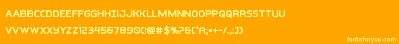 interbureaubold Font – Yellow Fonts on Orange Background