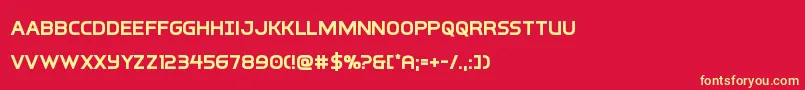 interbureaubold Font – Yellow Fonts on Red Background