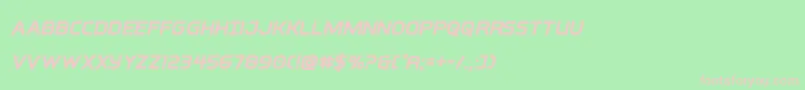 interbureauboldital Font – Pink Fonts on Green Background
