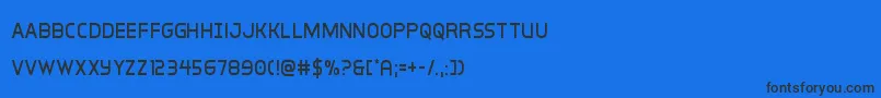 interbureaucond Font – Black Fonts on Blue Background