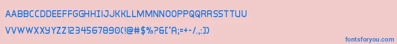 interbureaucond Font – Blue Fonts on Pink Background