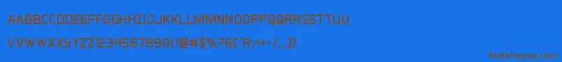 interbureaucond Font – Brown Fonts on Blue Background