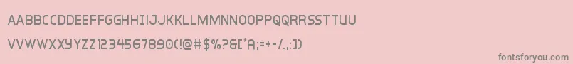 interbureaucond Font – Gray Fonts on Pink Background