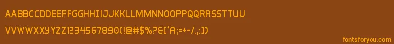 interbureaucond Font – Orange Fonts on Brown Background