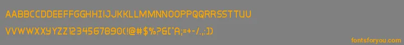 interbureaucond Font – Orange Fonts on Gray Background
