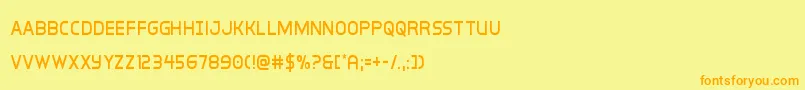 Шрифт interbureaucond – оранжевые шрифты на жёлтом фоне