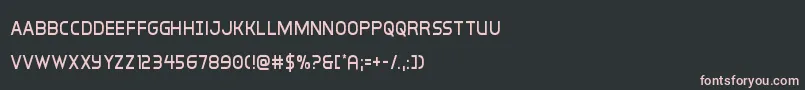 フォントinterbureaucond – 黒い背景にピンクのフォント