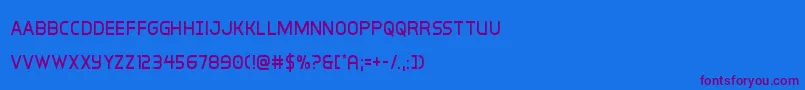 interbureaucond Font – Purple Fonts on Blue Background