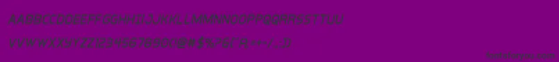 interbureaucondital Font – Black Fonts on Purple Background