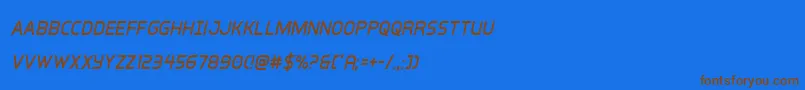 interbureaucondital Font – Brown Fonts on Blue Background