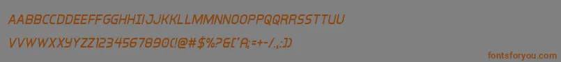 Шрифт interbureaucondital – коричневые шрифты на сером фоне