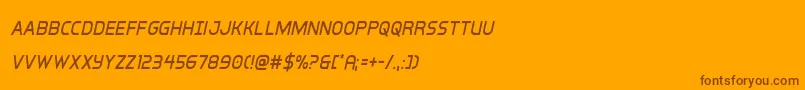 interbureaucondital Font – Brown Fonts on Orange Background