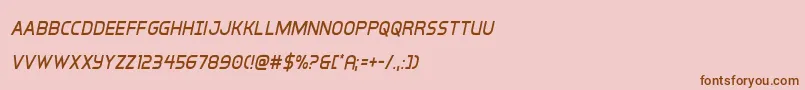 interbureaucondital Font – Brown Fonts on Pink Background