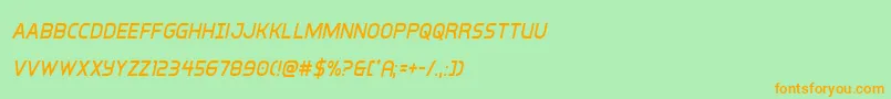Шрифт interbureaucondital – оранжевые шрифты на зелёном фоне