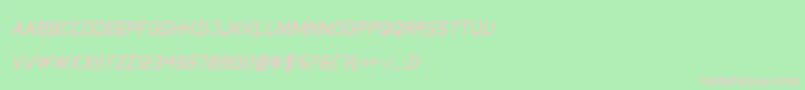 interbureaucondital-Schriftart – Rosa Schriften auf grünem Hintergrund
