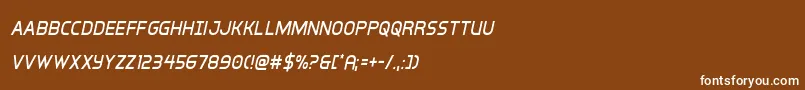 フォントinterbureaucondital – 茶色の背景に白い文字