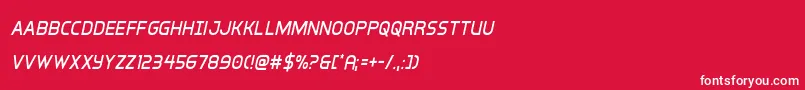 Шрифт interbureaucondital – белые шрифты на красном фоне