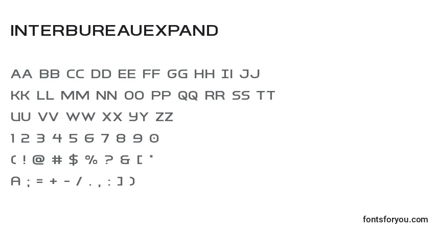 Interbureauexpand Font – alphabet, numbers, special characters
