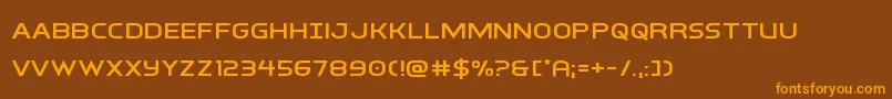 interbureauexpand Font – Orange Fonts on Brown Background