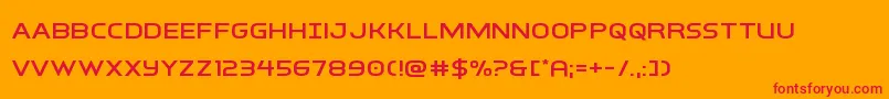 interbureauexpand Font – Red Fonts on Orange Background
