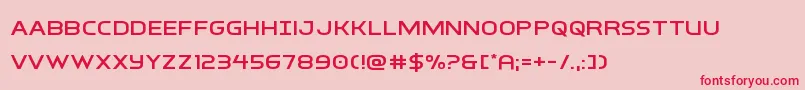Fonte interbureauexpand – fontes vermelhas em um fundo rosa