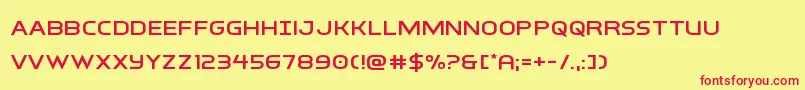 interbureauexpand Font – Red Fonts on Yellow Background