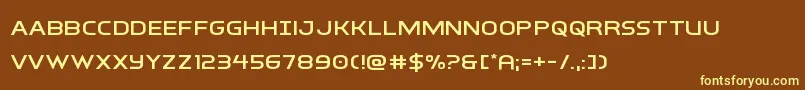 interbureauexpand Font – Yellow Fonts on Brown Background