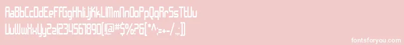 Czcionka SfChromeFendersCondensed – białe czcionki na różowym tle
