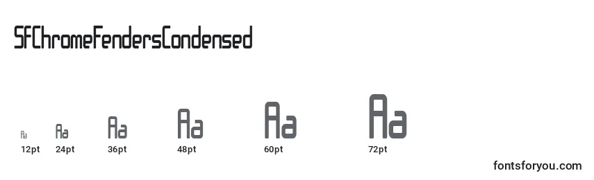 SfChromeFendersCondensed Font Sizes