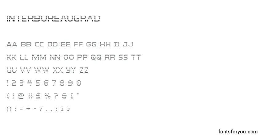 Fuente Interbureaugrad - alfabeto, números, caracteres especiales