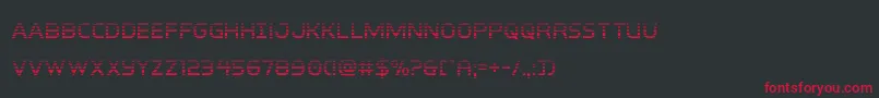 interbureaugrad Font – Red Fonts on Black Background