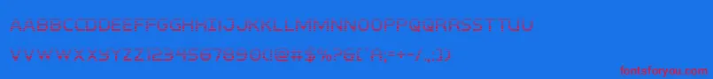 interbureaugrad Font – Red Fonts on Blue Background