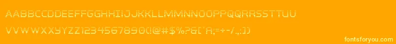 interbureaugrad Font – Yellow Fonts on Orange Background