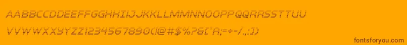 interbureaugradital Font – Brown Fonts on Orange Background