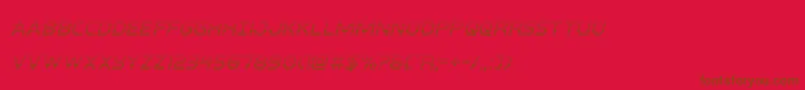 Czcionka interbureaugradital – brązowe czcionki na czerwonym tle