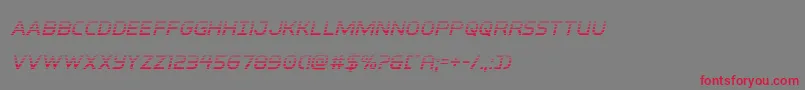 interbureaugradital Font – Red Fonts on Gray Background